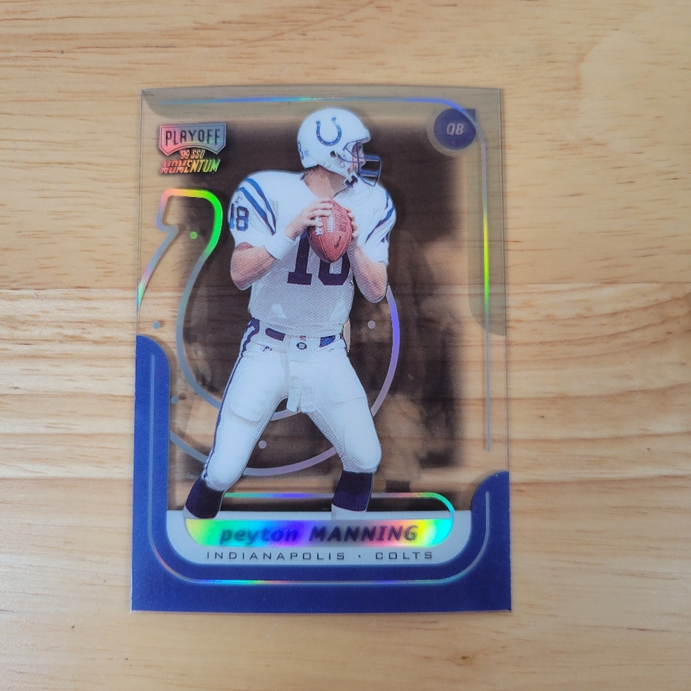 Peyton Manning 1999 SSD Playoff Football Card Colts Momentum